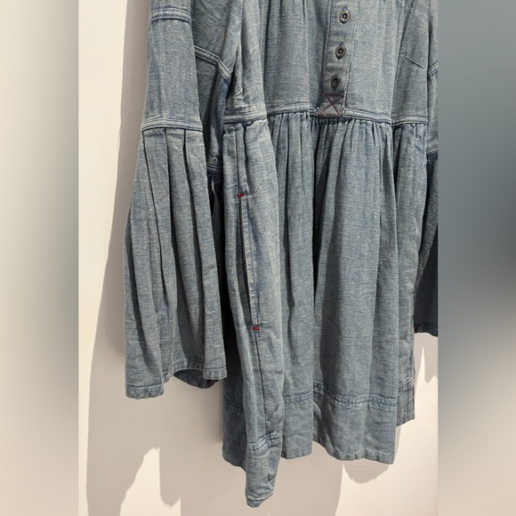Free People Down East Denim Mini Dress NWT , sz : XS - Picture 9 of 12